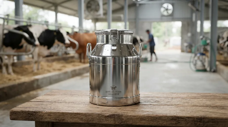 Dairy Collection Milk Can With Lid