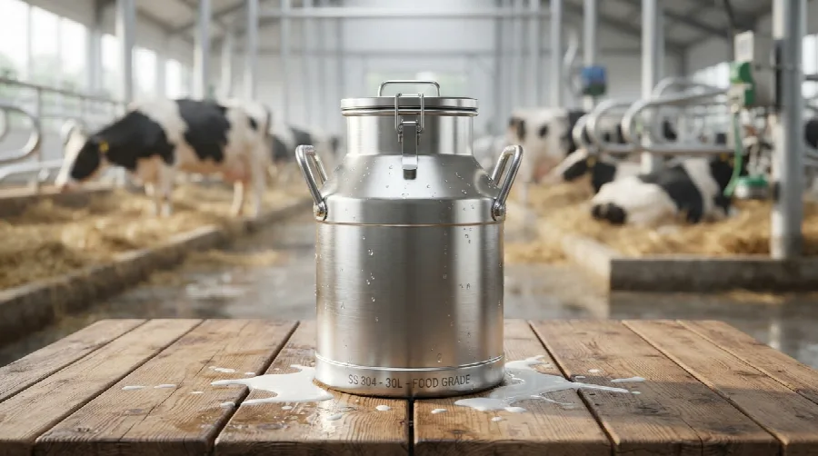 SS 304 Milk Can (30 Litre)