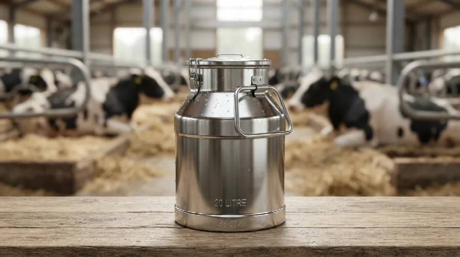 SS 304 Stainless Steel Milk Can (20 Litre)