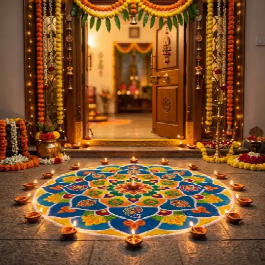 Rangoli Sticker & Colors