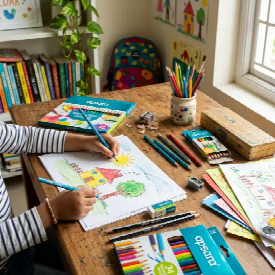 Colours & Art Supplies रंग और कला सामग्री