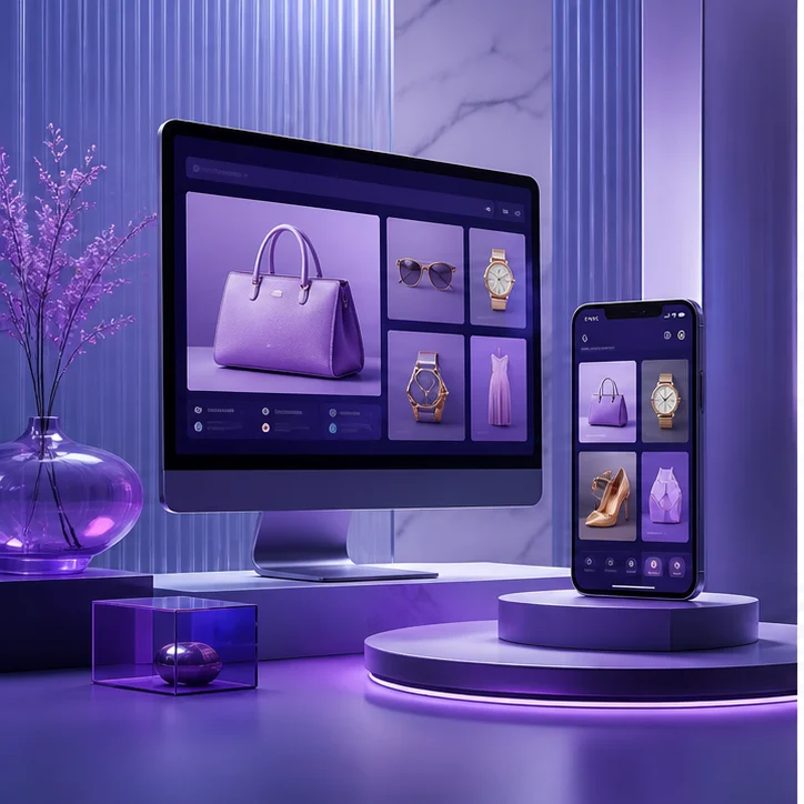 Premium ecommerce website experience across desktop and mobile